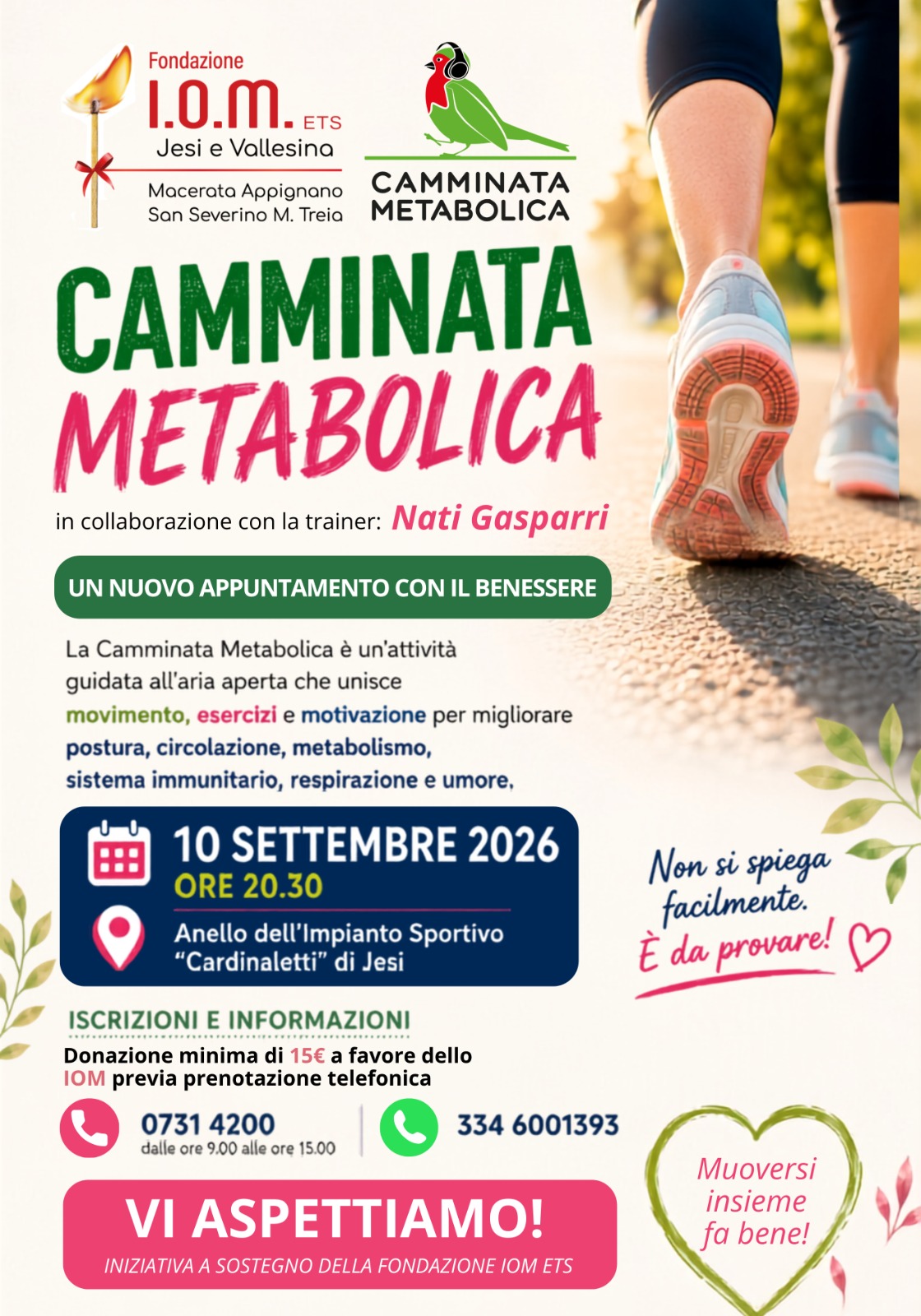 IL BENESSERE COMINCIA DA UN PRIMO PASSO - INSIEME PER IOM - JESI (AN)