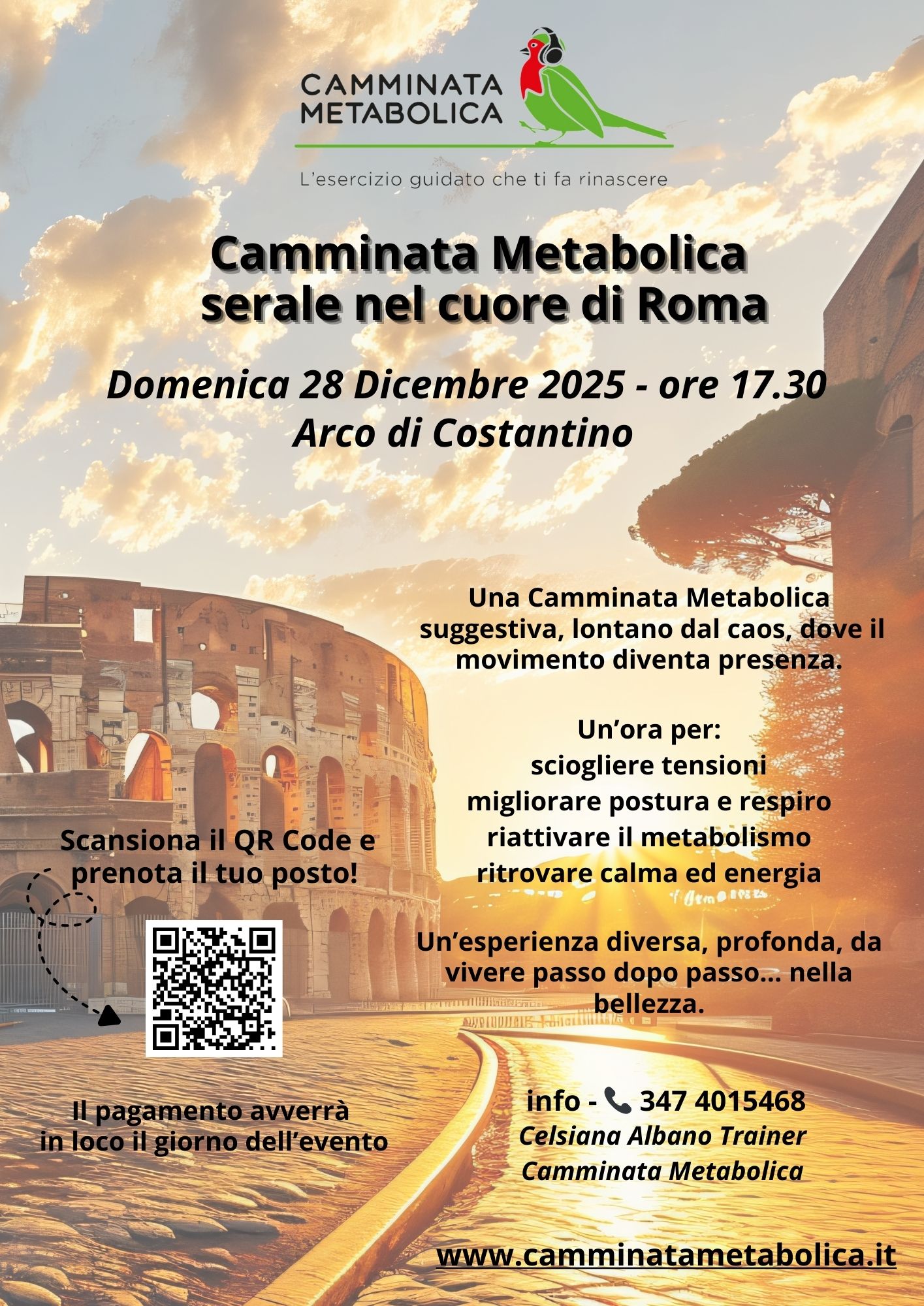 CAMMINATA METABOLICA E APERITIVO NEL CUORE DI ROMA