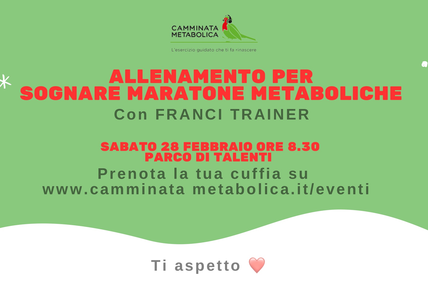 Parco Talenti - Allenamento per sognare maratone metaboliche 