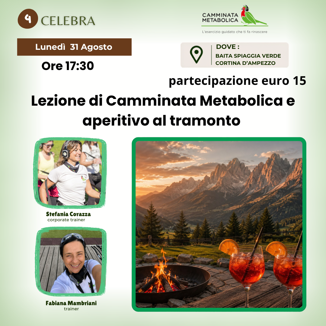 allenamento con aperitivo per tutti