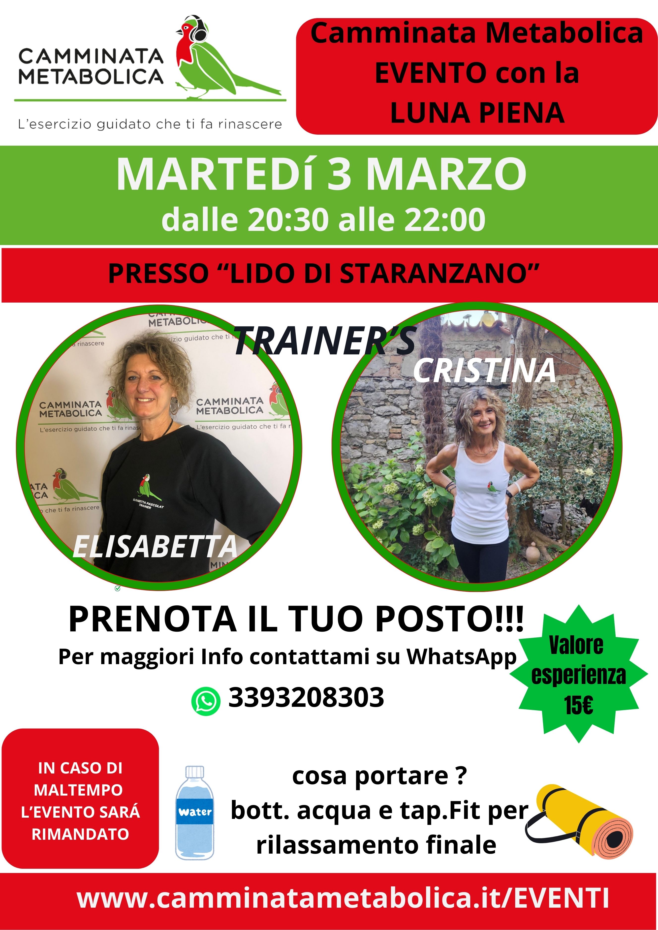 LIDO DI STARANZANO (GO) CAMMINATA METABOLICA SERALE CON LA LUNA PIENA