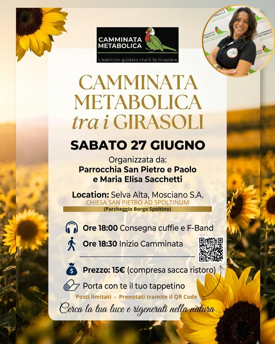 🌻Camminata Metabolica tra i Girasoli 🌻