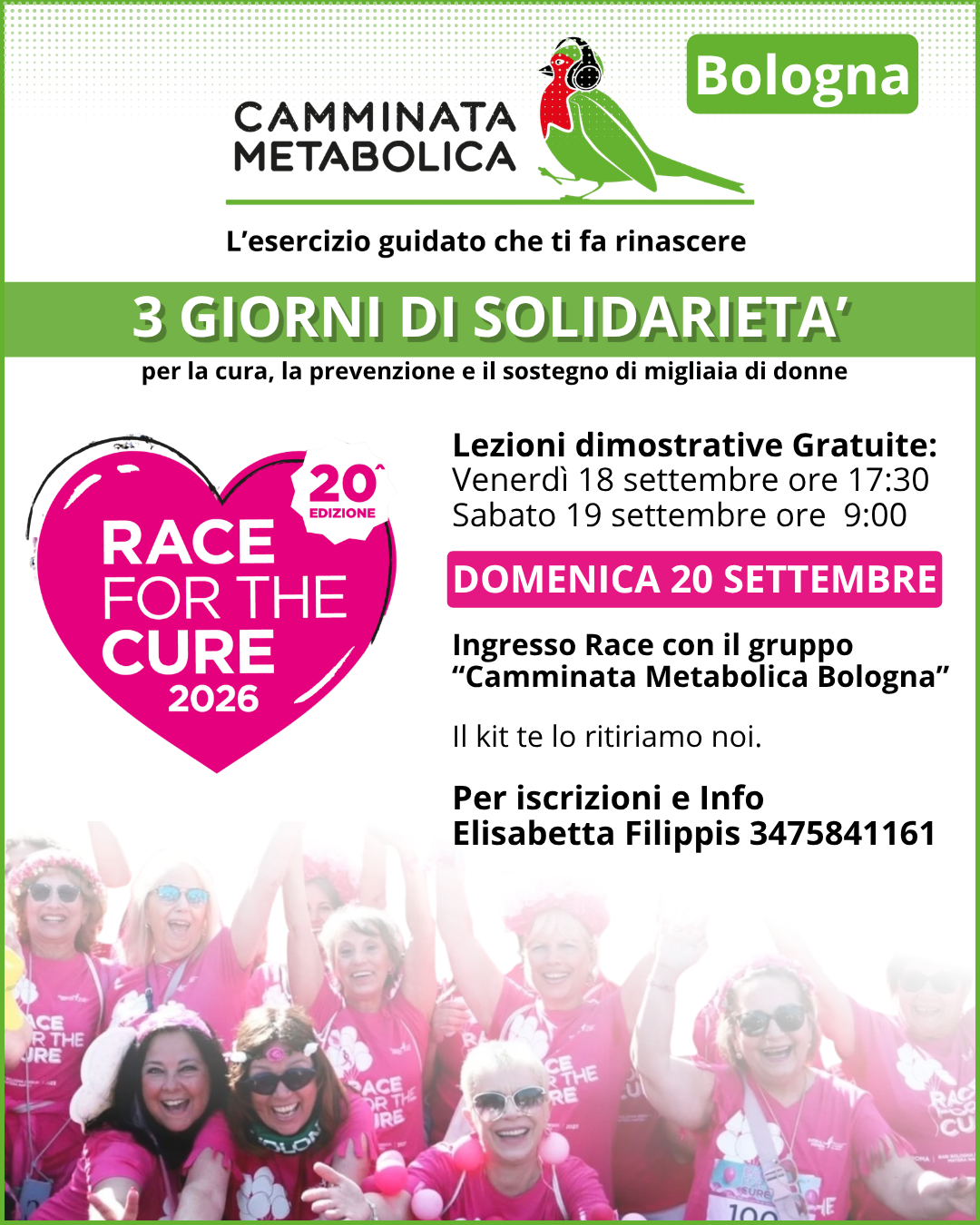 BOLOGNA - RACE OF THE CURE 2026 -EVENTO SOLIDARIETA'