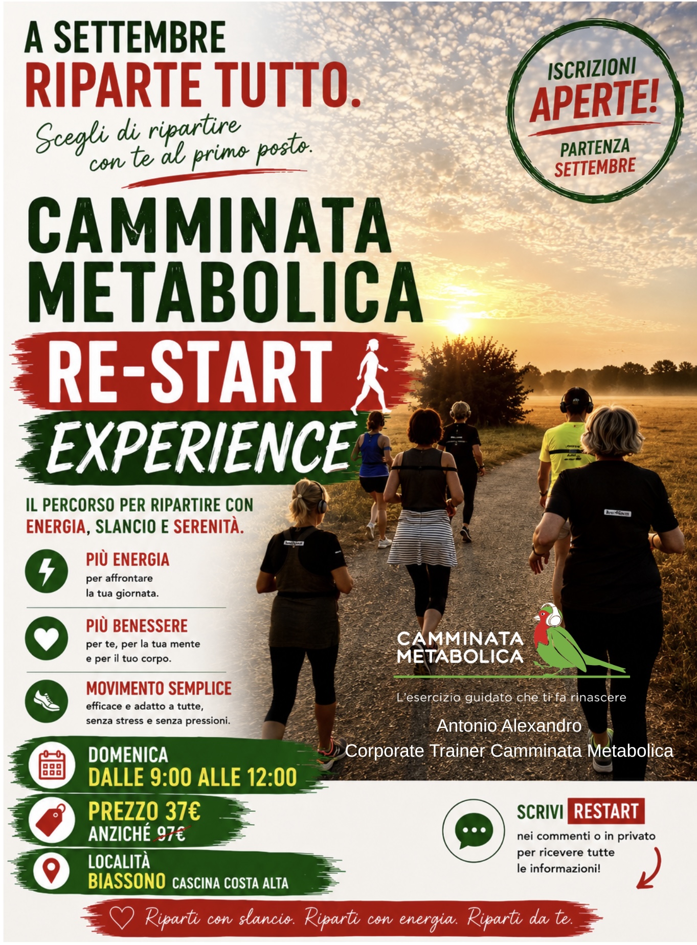 PARCO DI MONZA - SETTEMBRE RESTART EXPERIENCE CON CAMMINATA METABOLICA
